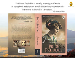 Classic literature box set Pride and Prejudice by Jane Austen with vintage portrait cover design