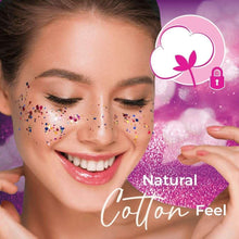 Natural cotton feel feminine pad branding with pad care graphic