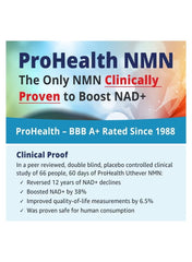 ProHealth NMN supplement 1000mg with clinical proof for boosting NAD levels and enhancing quality of life