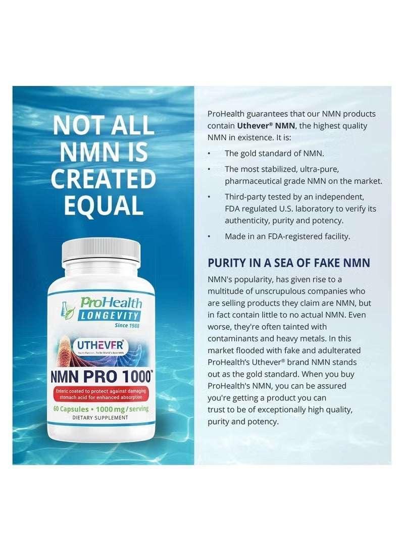 Longevity NMN Pro 1000 – 60 Capsules - Mumzar