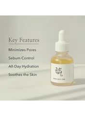 Beauty of Joseon Propolis Niacinamide Glow Serum in a glass dropper bottle for skin hydration