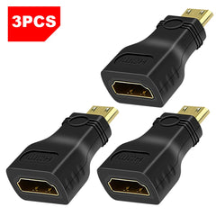 Three-pack Mumzar mini HDMI to HDMI adapter for connecting devices easily