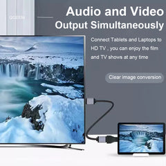 Mumzar mini HDMI to HDMI adapter connecting tablet to HD TV for clear audio and video output