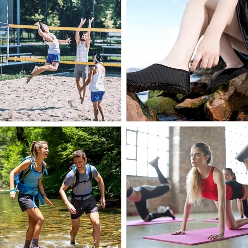 Quick dry water shoes for adults used for outdoor activities like volleyball, hiking, and yoga