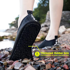 Quick dry water shoes for adults with thickened rubber sole for anti-slip comfort on rocky shore