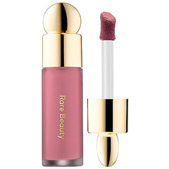 Rare Beauty Soft Pinch Liquid Blush in pink shade with gold cap and applicator by YAMOOCO