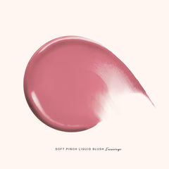 Rare Beauty Soft Pinch Liquid Blush swatch in a soft pink shade with smooth texture