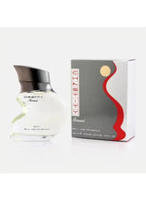 Men’s Eau de Parfum bottle and Chastity Rasasi box, 100 ml, clear glass, dark cap.