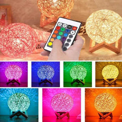 Rattan Ball Style LED Table Lamp - Perfect Night Light for Any Room online in Dubai and UAE at Mumzar.com better value compared to Noon, Amazon.ae, Carrefour, and Dubizzle when you shop for adults and kids at Mumzar.com free delivery in Dubai, Abu Dhabi, Sharjah, Ajman, Umm Al Quwain, Fujairah, and Ras Al Khaimah.