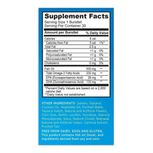 Kids omega-3 fish oil supplement Supplement Facts table on blue label back