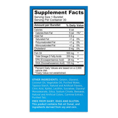 Real Health kids omega 3 fish oil supplements in easy-to-swallow burstlets for children's wellness