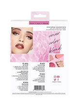 Real Techniques brush set packaging with text and swatch card for face blending