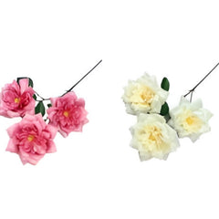 Huitich artificial flowers in pink and white realistic artificial purple flowers not shown in image