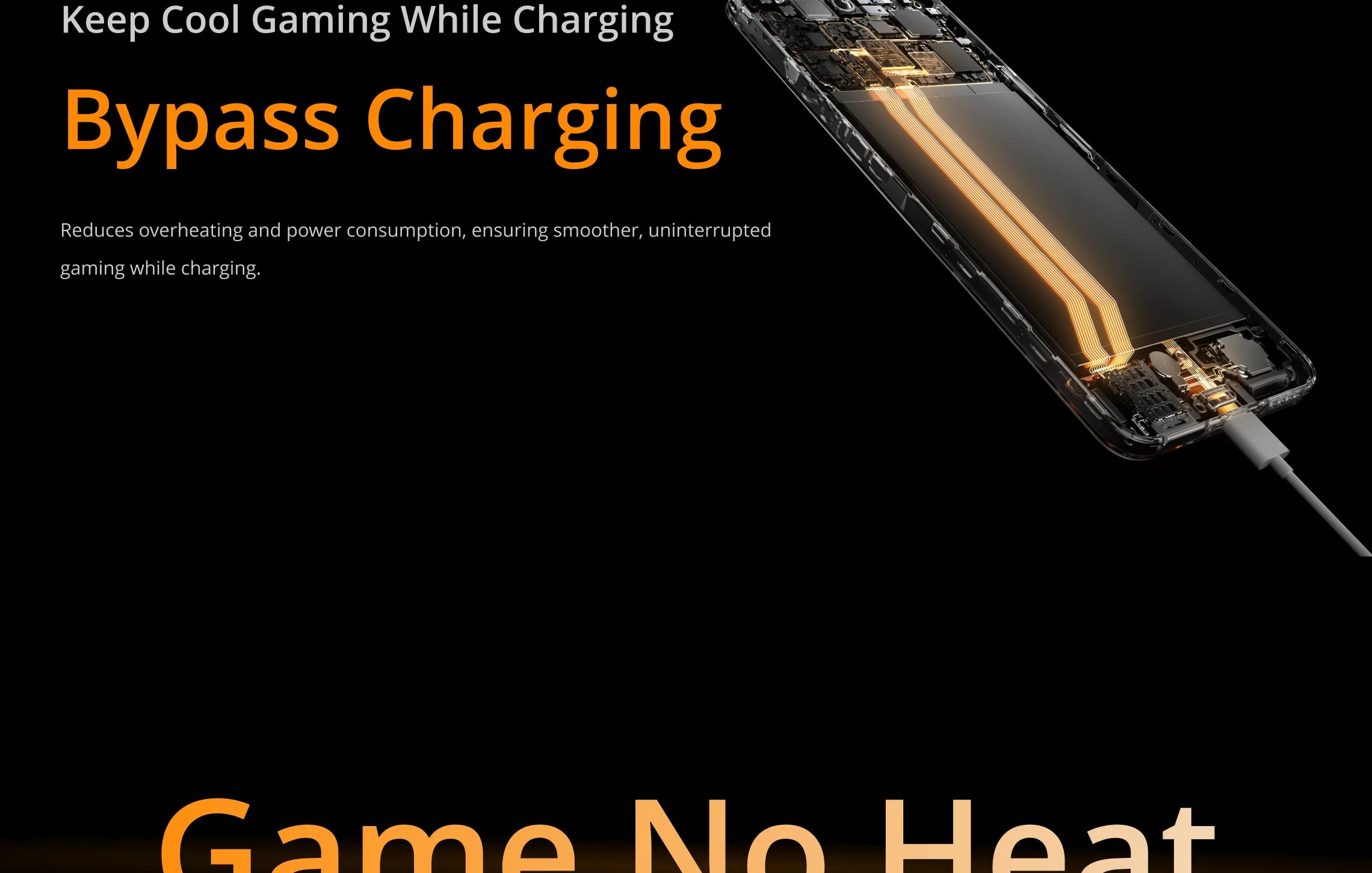 realme 14 5G smartphone UAE internal view showing bypass charging and cooling for gaming while charging
