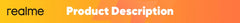realme Product Description banner orange gradient with realme logo for realme C75 smartphone UAE