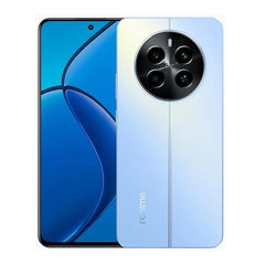 used OPPO Realme 12 4G smartphone in light blue showing front punch hole display and rear circular quad camera module