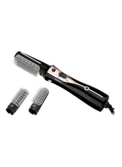 REBUNE electric hair styler brush with two interchangeable brush attachments for versatile styling