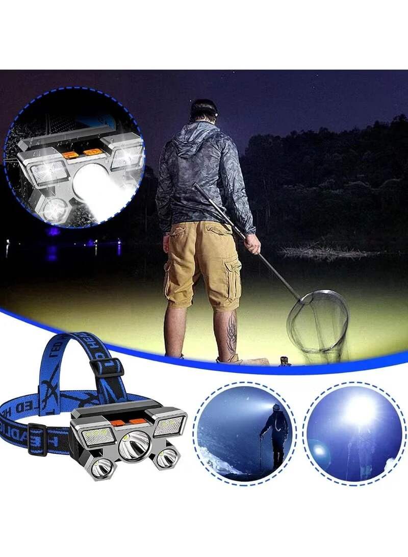 Rechargeable Strong Super Bright Headlight Lightweight and Versatile - Mumzar.com