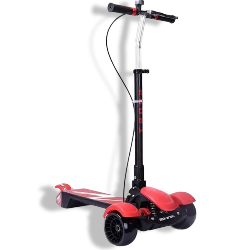 Red 3-Wheel Kick Scooter: Fun and Safe Ride for Toddlers - Perfect for Outdoor Adventures - Mumzar.com