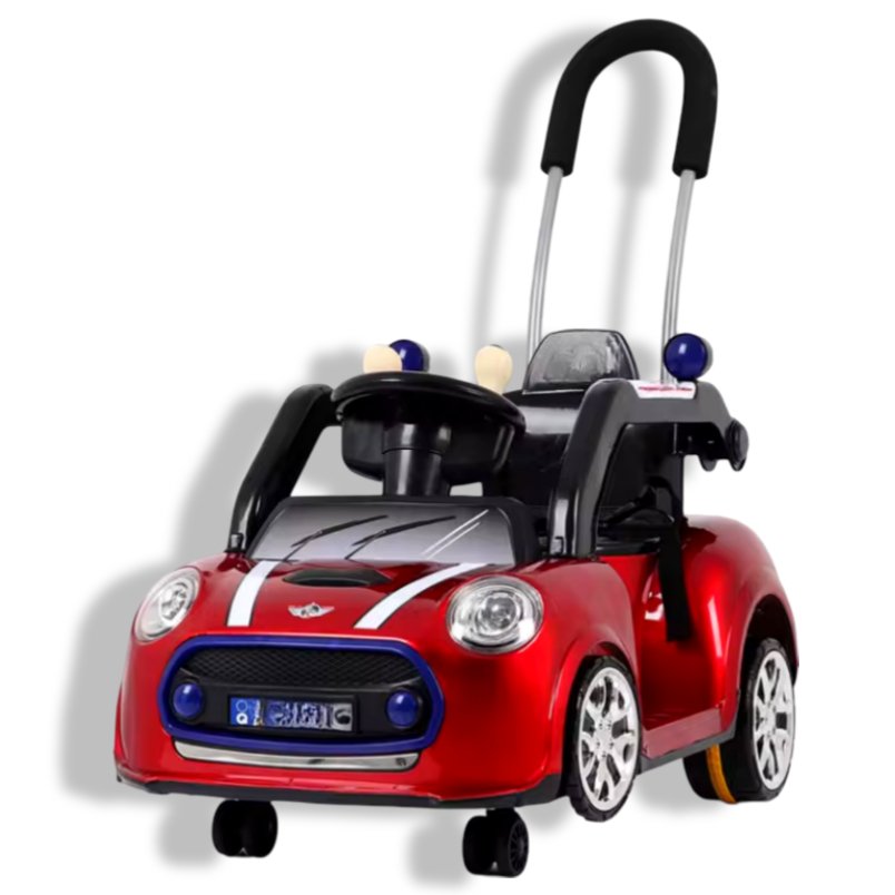Winner sky red electric push car with parent handle and realistic car design for toddlers