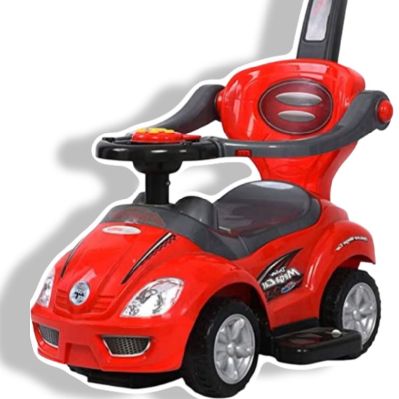 Huitich red push car with storage for toddlers featuring a comfortable seat and steering wheel