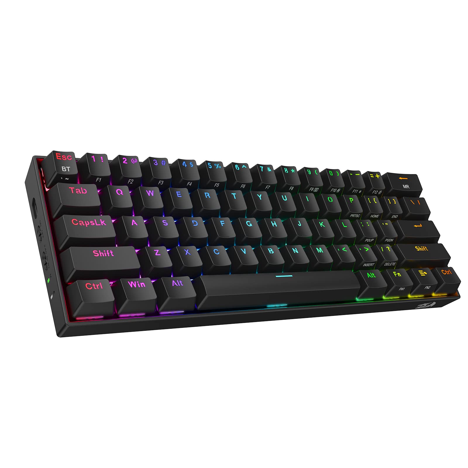 Redragon compact mechanical keyboard for Windows Mac Android with RGB backlit keys
