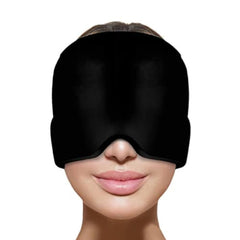 VANLON migraine relief cap black cooling gel head wrap covering eyes and forehead for headache relief