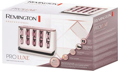 Remington PROluxe heatable hair rollers set in white and pink for salon-quality styling at home