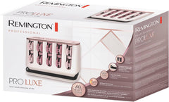 Remington PROluxe heatable hair rollers set in white and pink for salon-quality styling at home