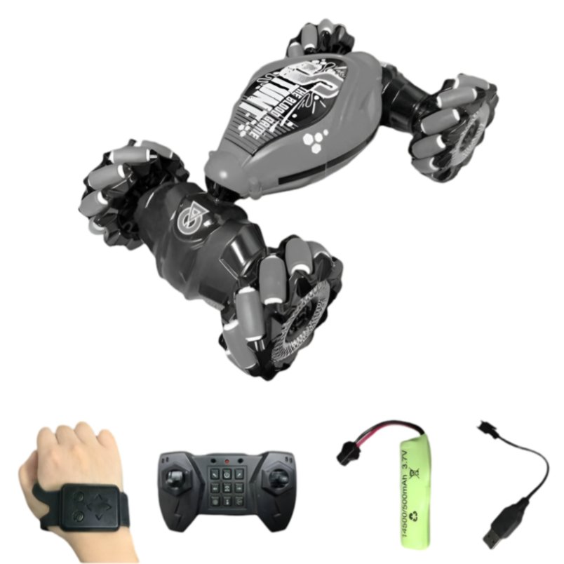 Remote & Hand-Controlled Stunt Car in Grey with the Transformation Experience - Mumzar.com