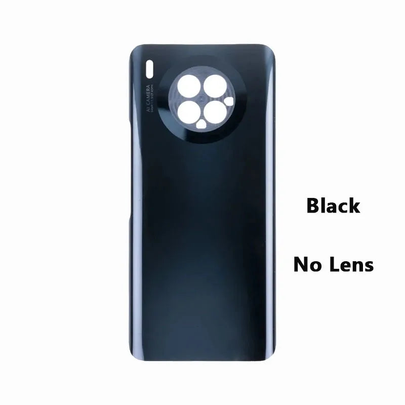 Mumzar black glossy Huawei Honor 50 Lite battery back cover with circular camera cutout no lens replacement