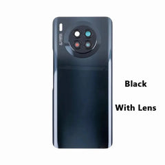 Mumzar black glossy Huawei Honor 50 Lite battery back cover with circular camera lens cutout
