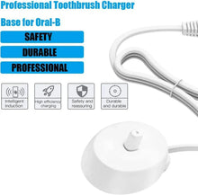 White professional toothbrush charger base with long cord and charging post