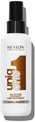 Revlon Uniq One Coconut Hair Treatment bottle with all in one hair care benefits for healthy hair