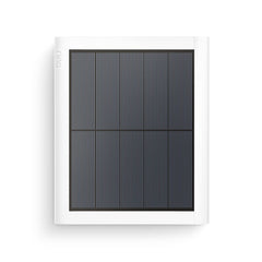 Ring solar panel 2nd generation with sleek white frame and black solar cells for outdoor power