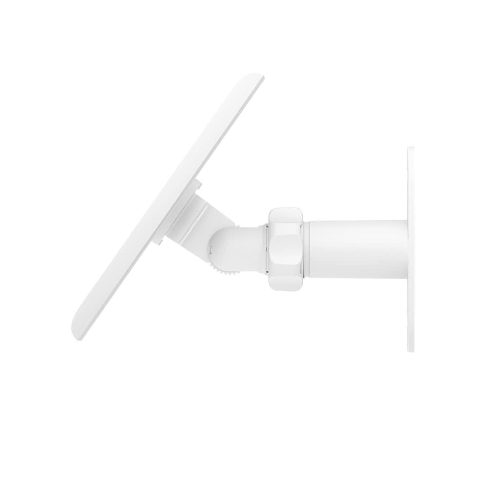 Side view of Ring solar panel 2nd generation with adjustable mount and white finish
