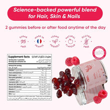 Vegan vitamin gummies bottle with dark gummies; supplement facts panel