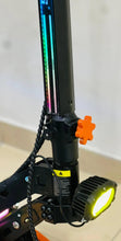 Electric bike front suspension and headlight with neon light tube