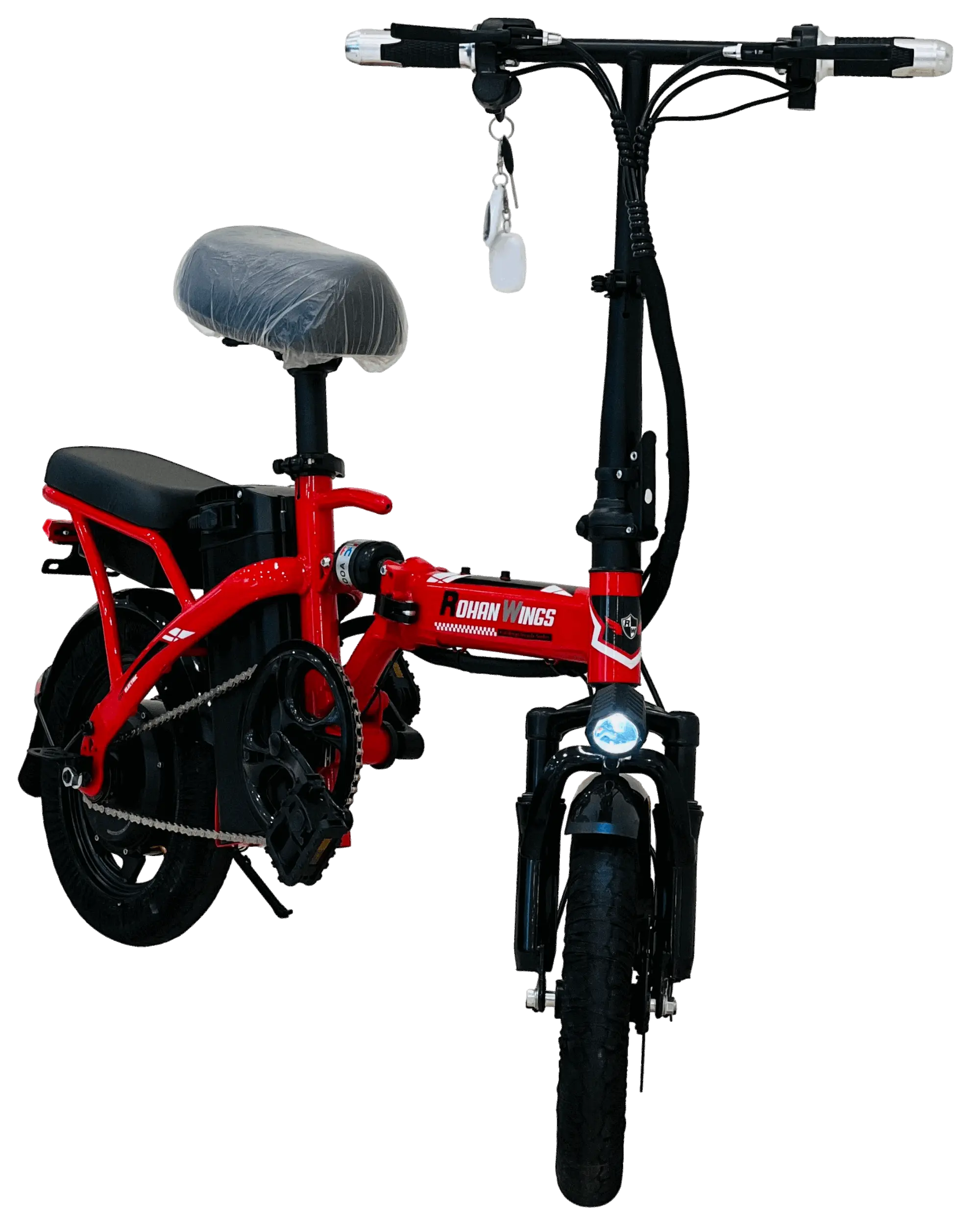 RohaN Wings KQ02 electric scooter UAE in red color with a compact design and comfortable seat