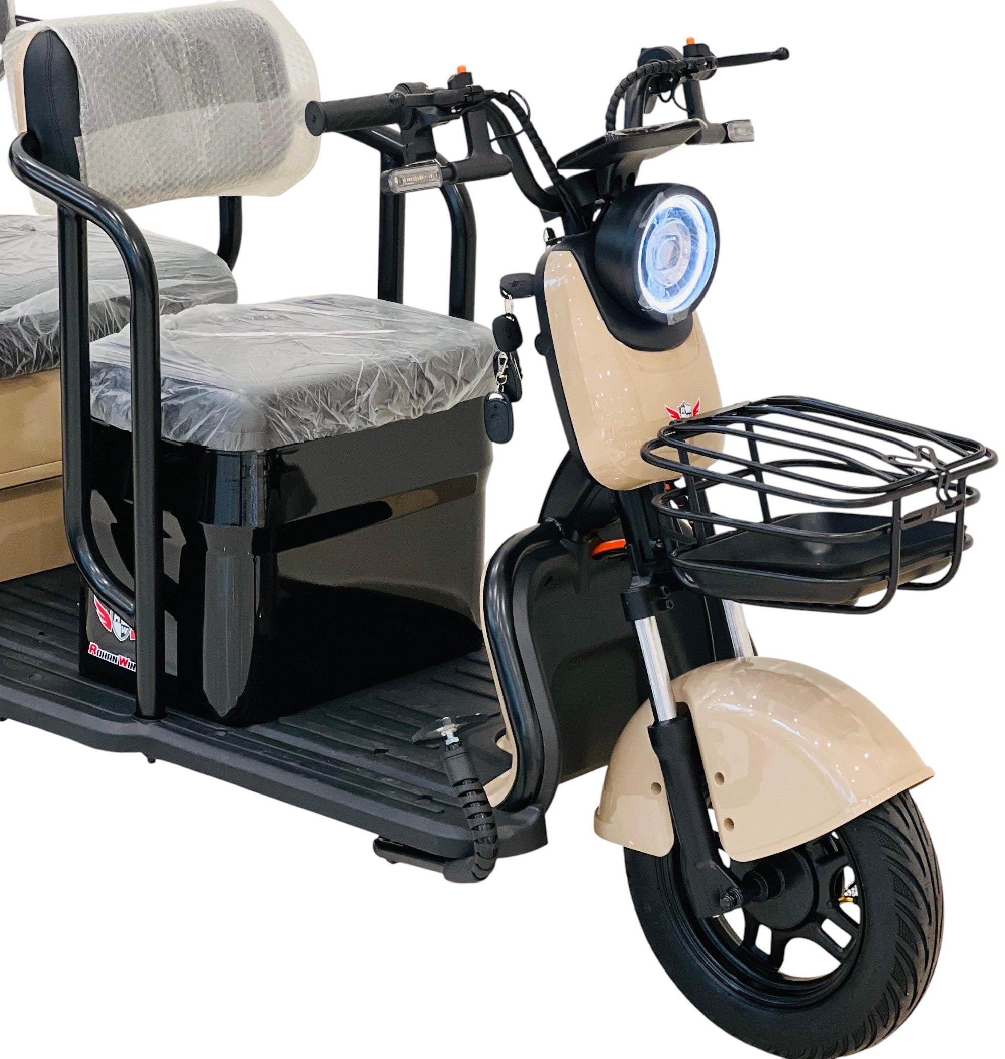 RohaN Wings X7 electric scooter UAE with front basket and comfortable seating for commuters