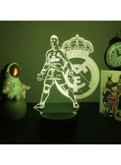 Huitich Ronaldo Shape Spotlight football player night light featuring illuminated Ronaldo figure and Real Madrid logo