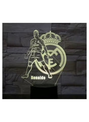 Huitich Ronaldo Shape Spotlight football player night light with Real Madrid emblem glowing