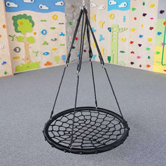 Huitich round outdoor swing seat with durable net design for outdoor fun and relaxation