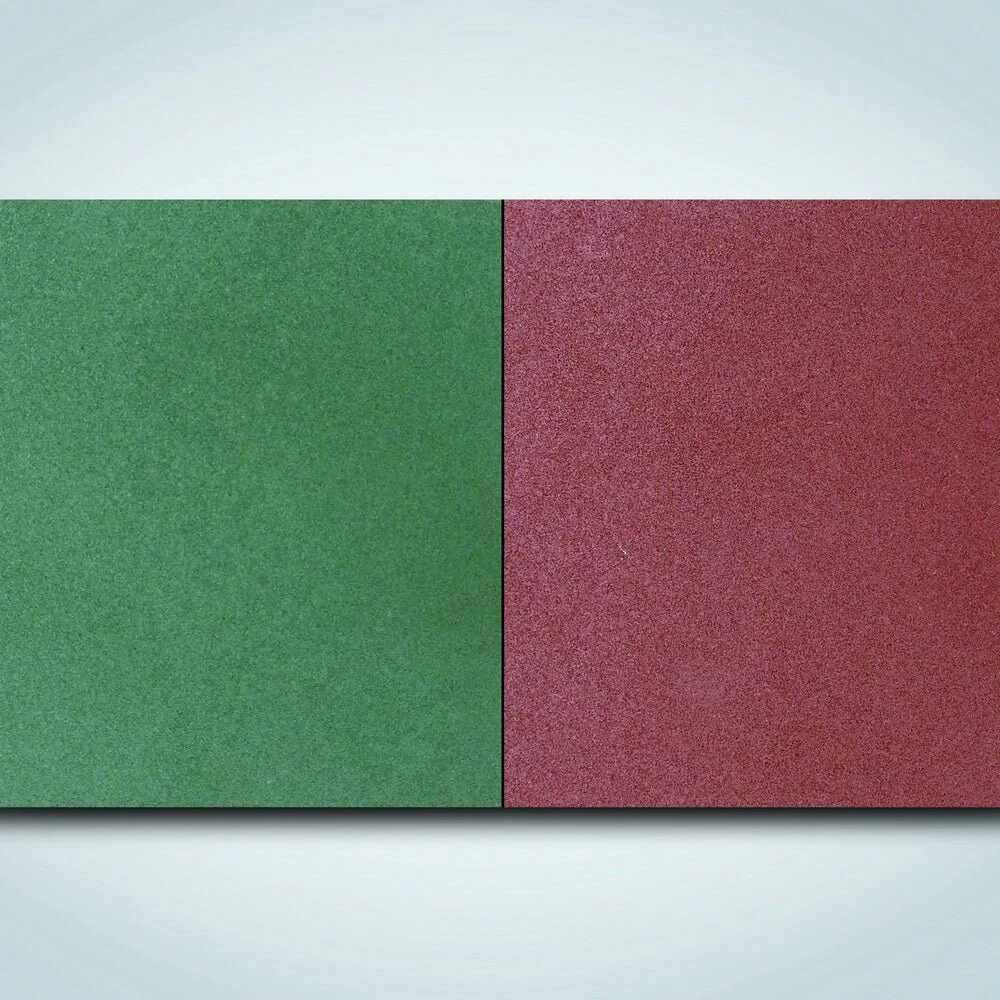 Huitich rubber outdoor play mat for kids in green and red colors for safe outdoor play areas