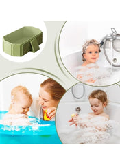 Huitich safe baby bathtub for 0-5 years shown with toddlers enjoying bath time in different settings