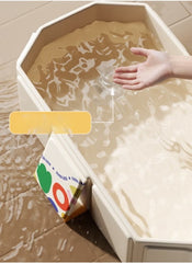 Huitich safe baby bathtub for 0-5 years with water drainage and sturdy design