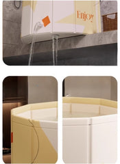 Huitich safe baby bathtub for 0-5 years with ergonomic design and secure water drainage feature