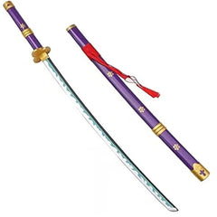 Huitich kids katana shape sword with purple sheath and red tassel safe kids sword for pretend play
