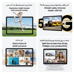 Samsung Galaxy Tab A9 Plus 128GB showing vibrant visuals smooth motion 5G streaming multi-screen productivity and large storage