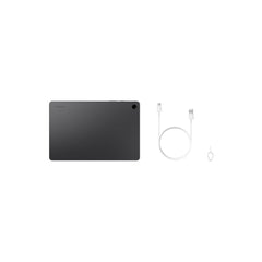Samsung Galaxy Tab A9 Plus 128GB tablet in black with USB charging cable and SIM ejector tool